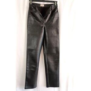 Aritzia Wilfred Melina Faux Leather Pants Black Straight Leg Women’s 00